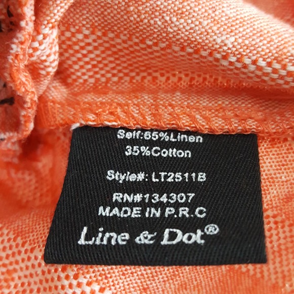 Line & Dot Revolve Zoe Smocked Top Ruffle Trim Women's XS - Picture 10 of 12